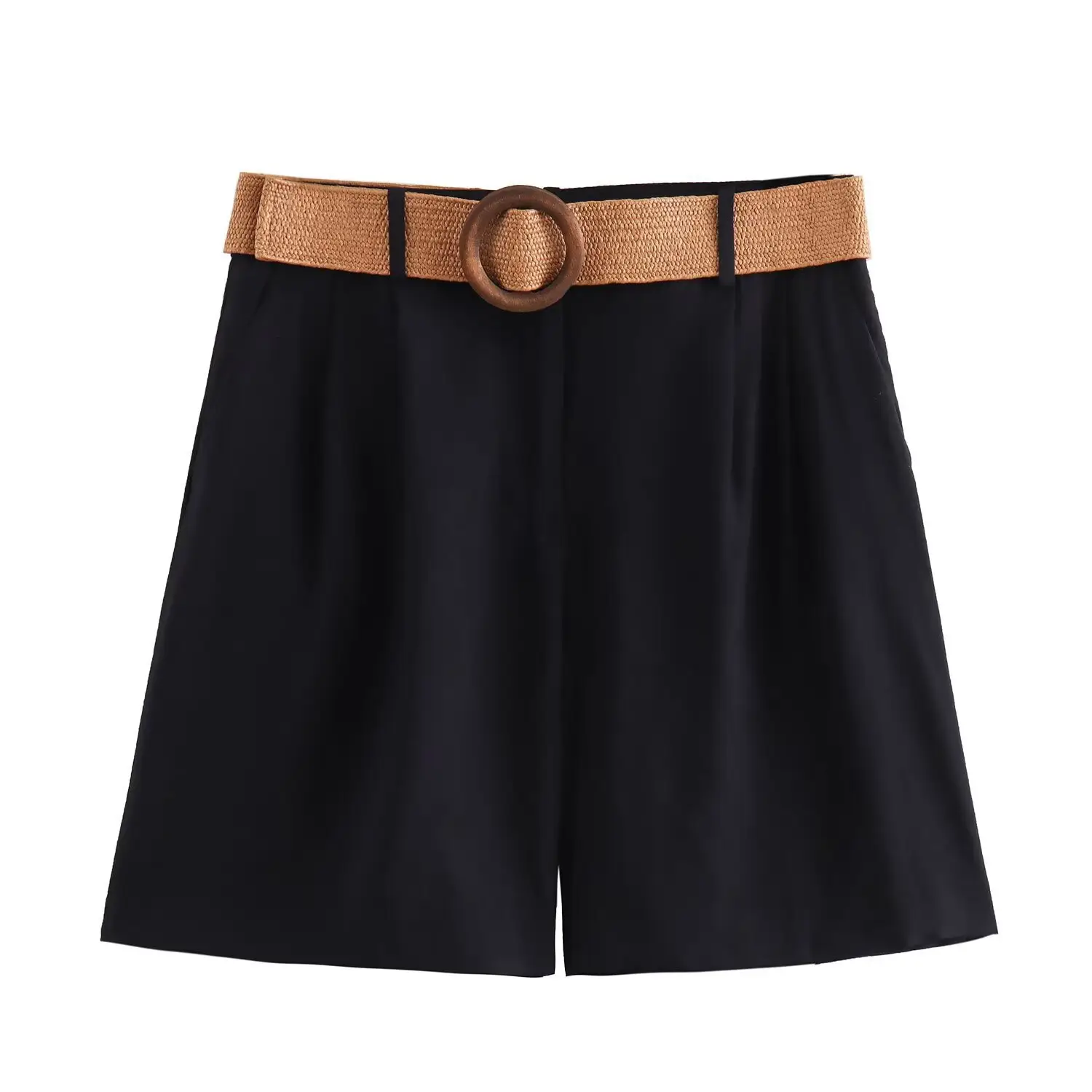 Women's Bermuda Shorts with Belt 2025 Summer - Image 2