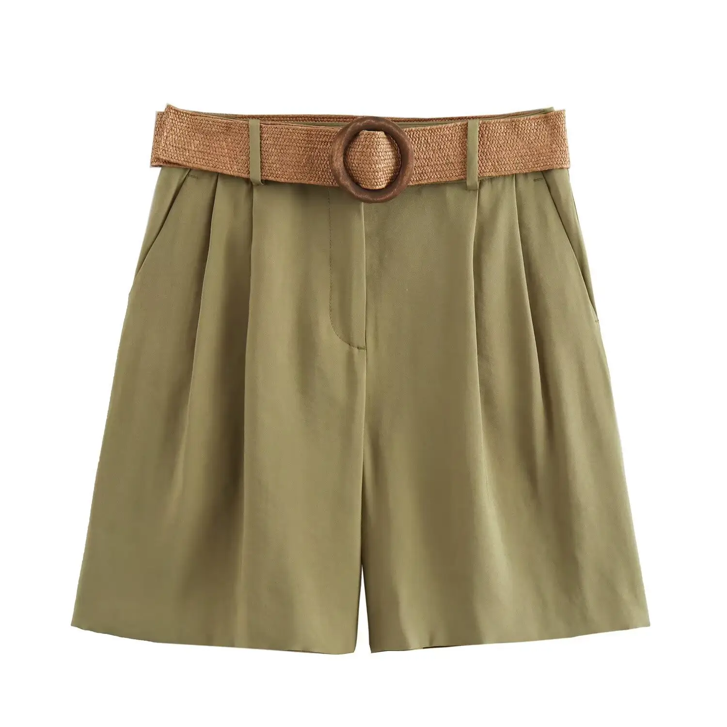 Women's Bermuda Shorts with Belt 2025 Summer - Image 4