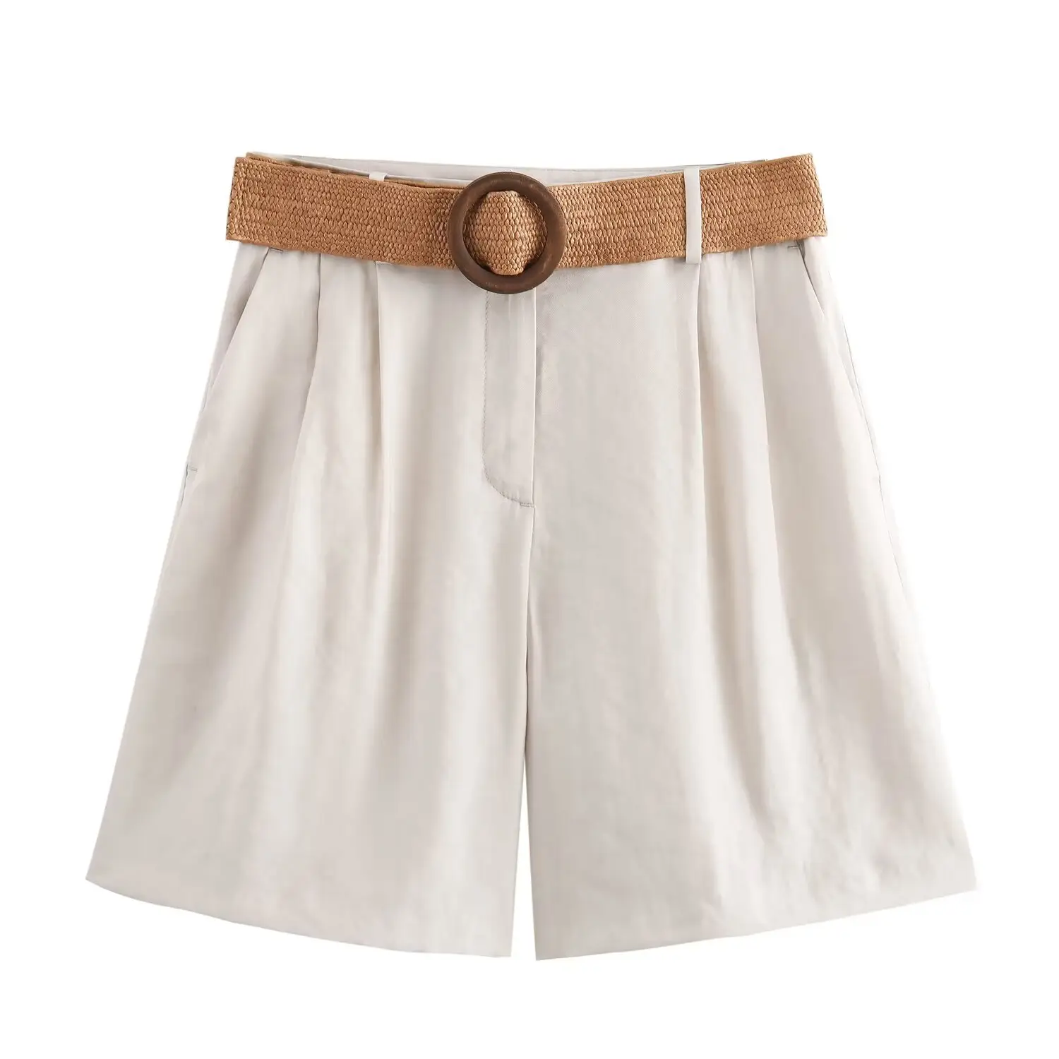 Women's Bermuda Shorts with Belt 2025 Summer - Image 6