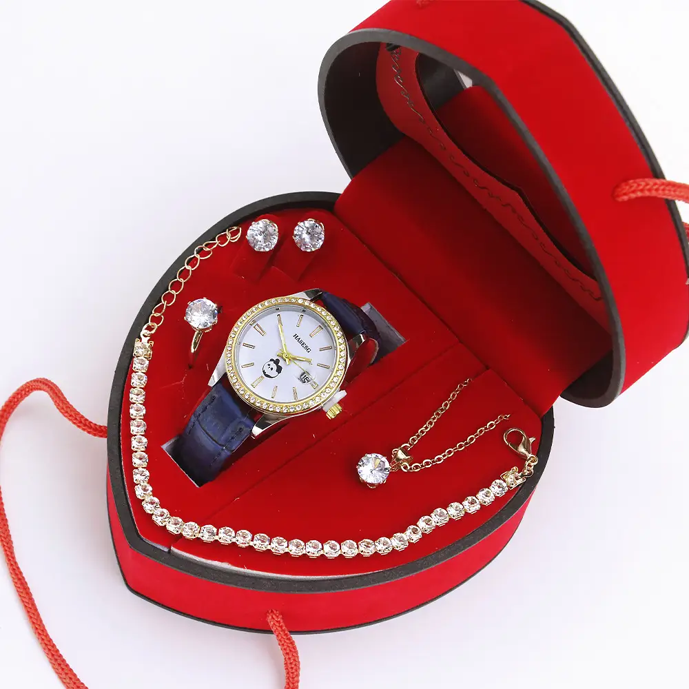 High-Looking Women's Quartz Watch Set in Red Gift Box - Image 9