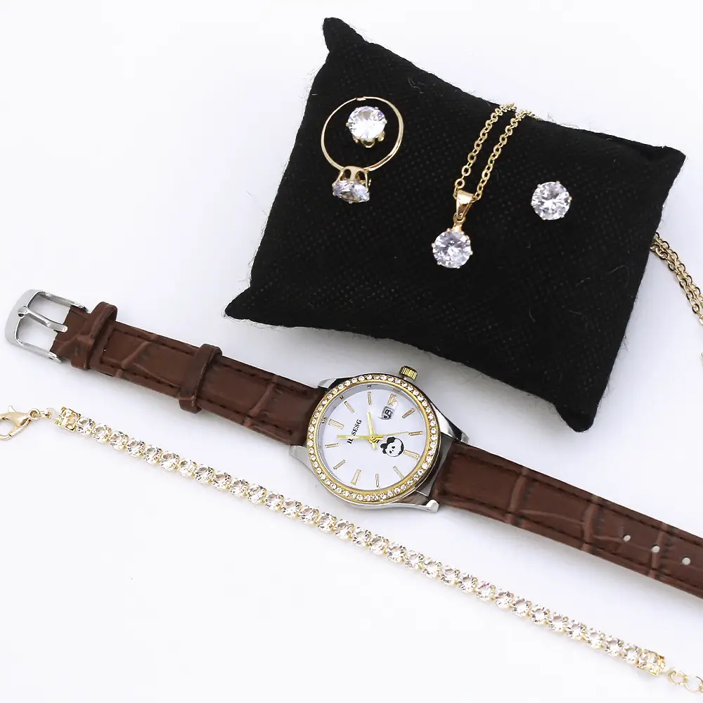 High-Looking Women's Quartz Watch Set in Red Gift Box — feature 13
