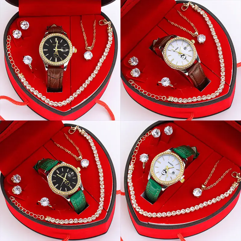 High-Looking Women's Quartz Watch Set in Red Gift Box — feature 5
