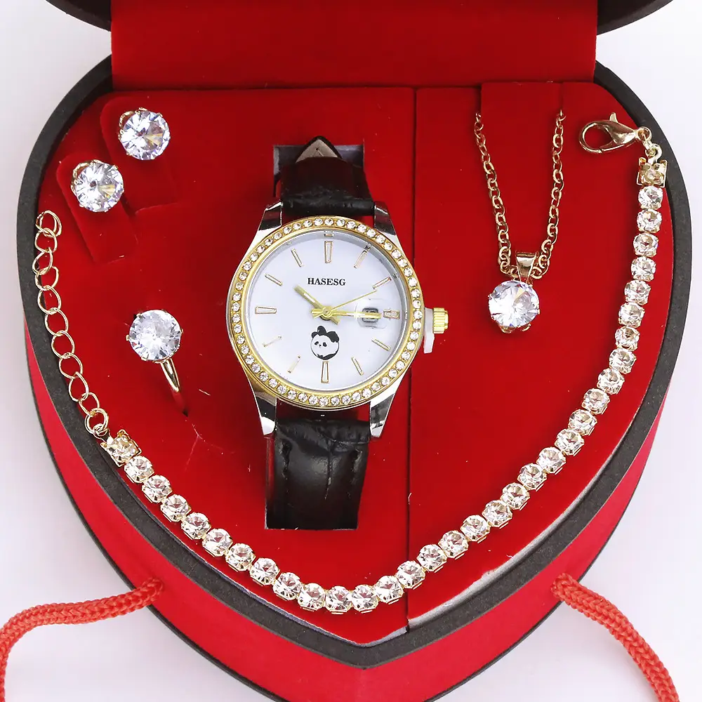 High-Looking Women's Quartz Watch Set in Red Gift Box - Image 5