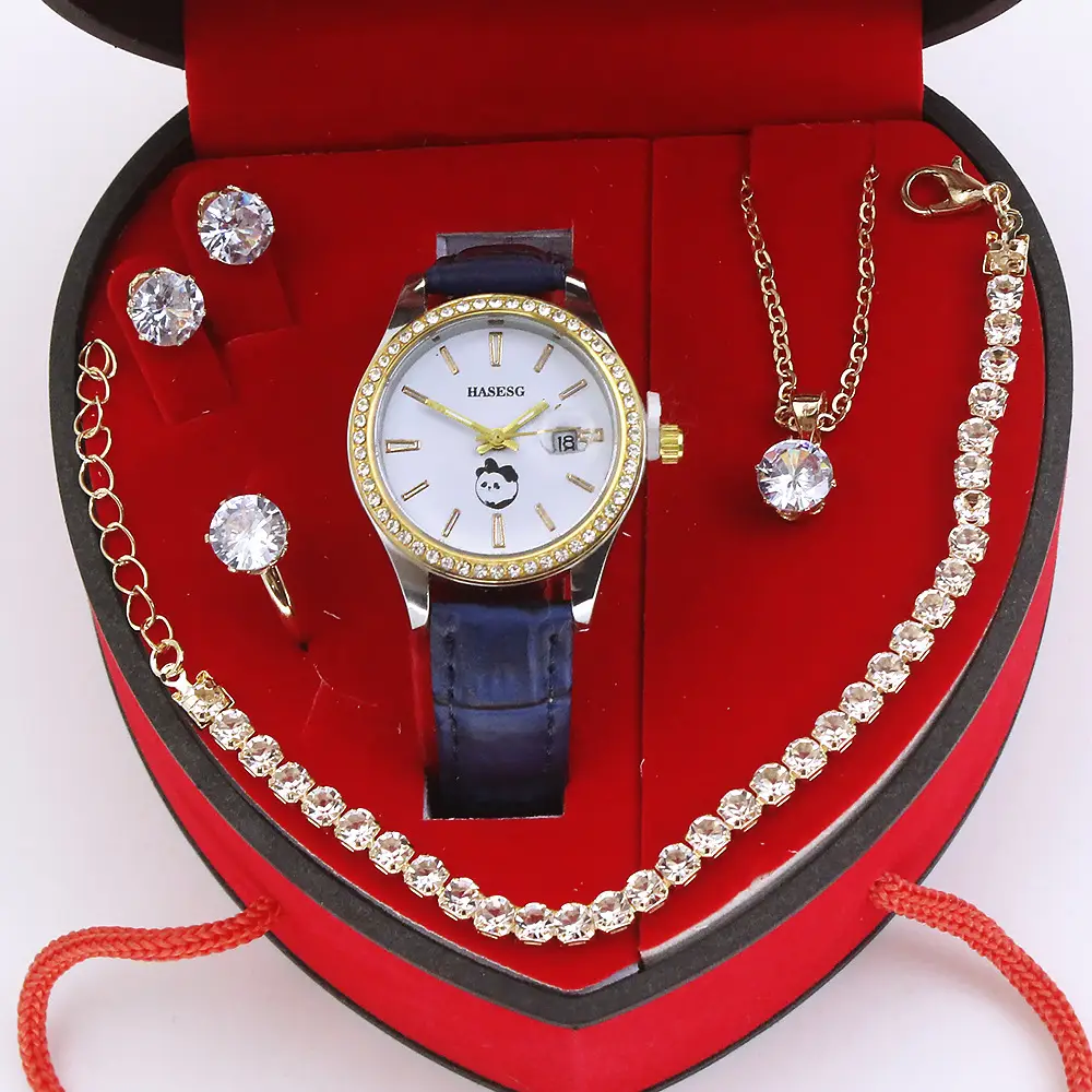 High-Looking Women's Quartz Watch Set in Red Gift Box - Image 6