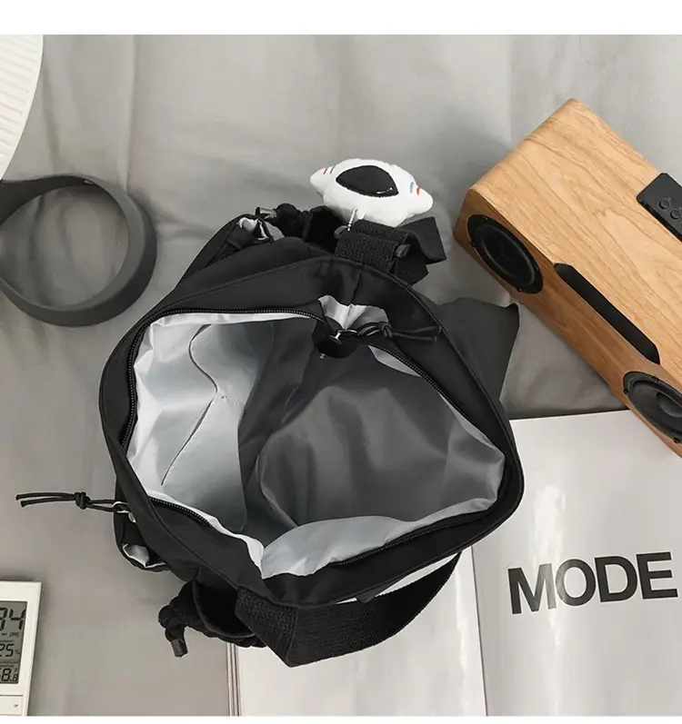 Men's Black Crossbody Bag Large Capacity Japanese Casual Style — feature 17