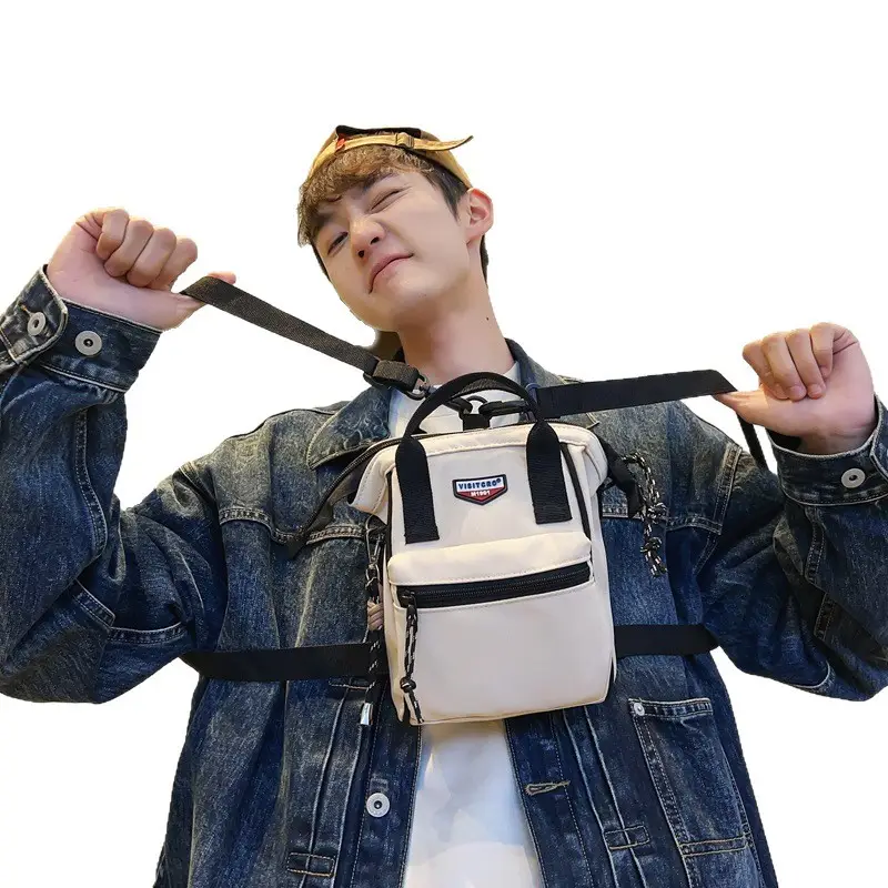 Fashionable Textured Shoulder Bag for Men Women Travel Mobile Baby Bag
