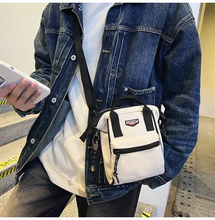 Fashionable Textured Shoulder Bag for Men Women Travel Mobile Baby Bag — feature 20