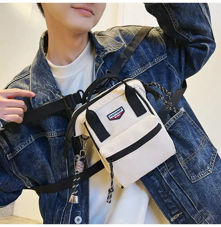 Fashionable Textured Shoulder Bag for Men Women Travel Mobile Baby Bag — feature 21
