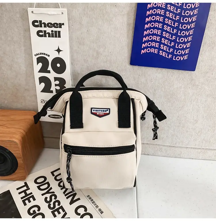 Fashionable Textured Shoulder Bag for Men Women Travel Mobile Baby Bag — feature 25