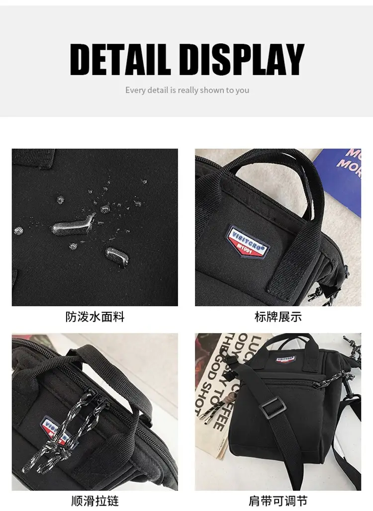 Fashionable Textured Shoulder Bag for Men Women Travel Mobile Baby Bag — feature 32