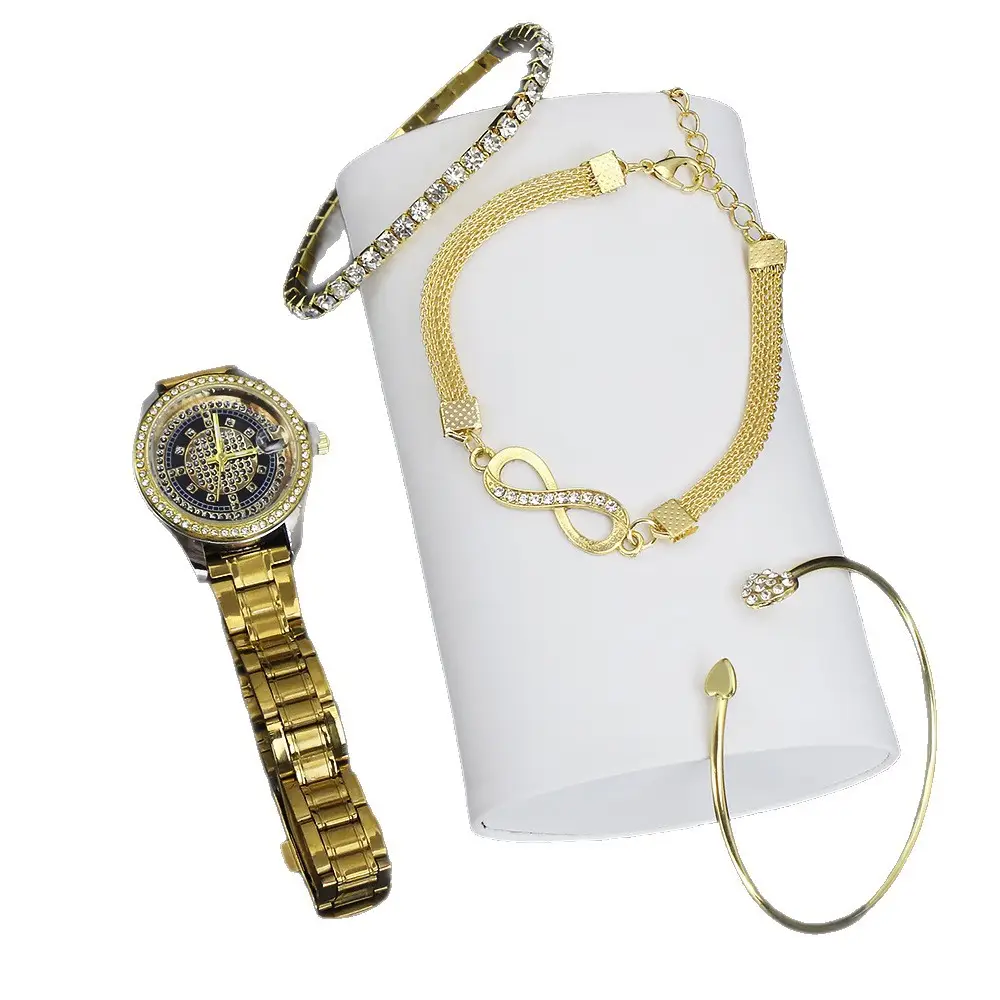 Women's Quartz Watch Set with Bracelet & Earrings