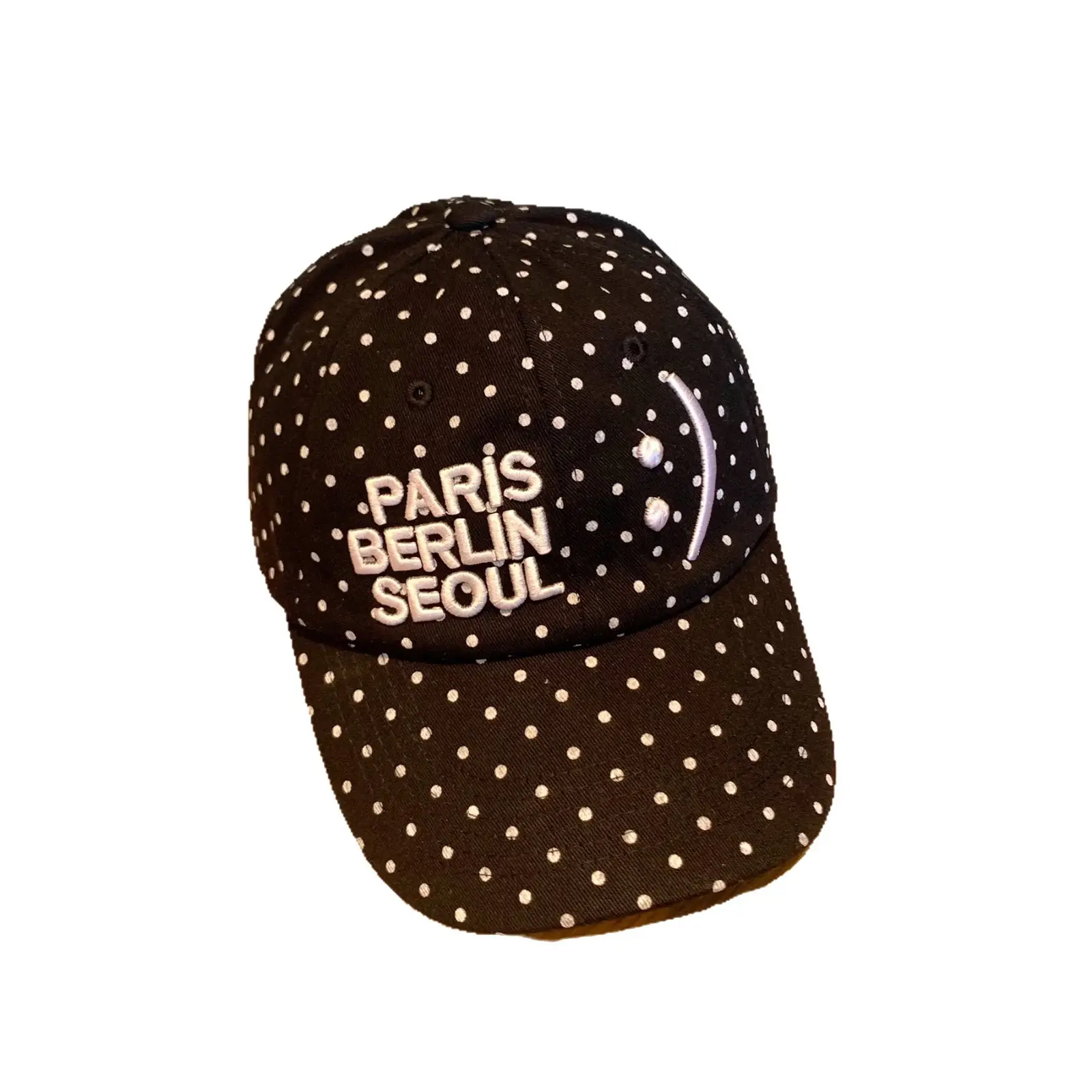 Paris Berlin Seoul Smiley Cap Women Casual Baseball Cap