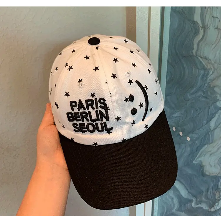 Paris Berlin Seoul Smiley Cap Women Casual Baseball Cap — feature 10