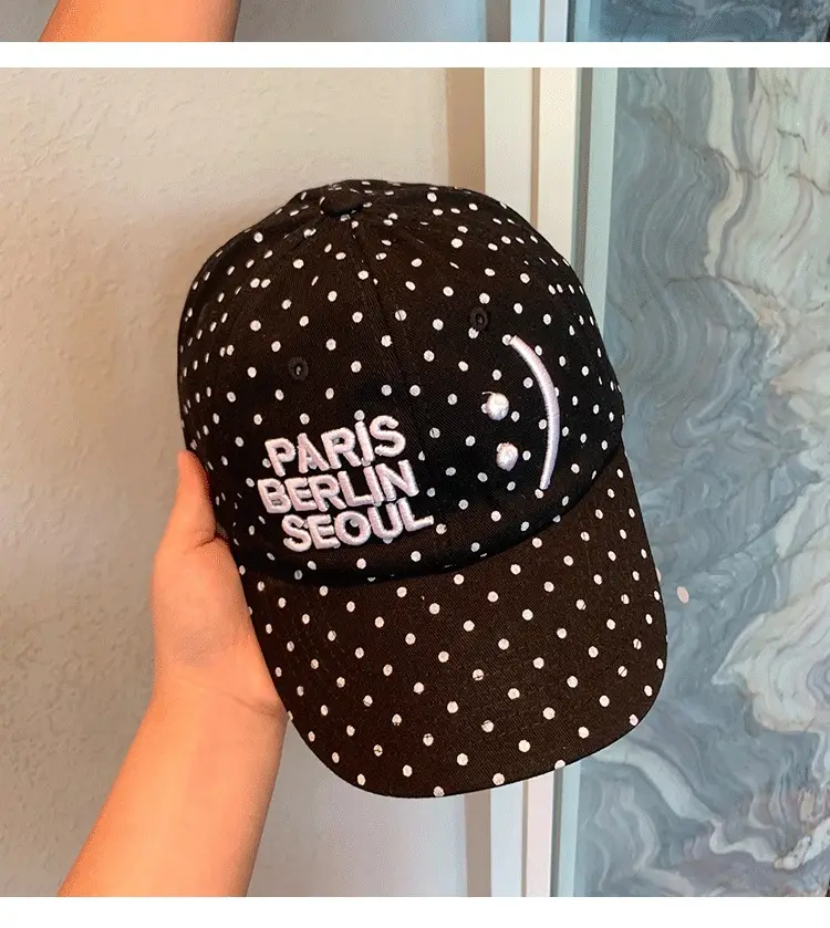 Paris Berlin Seoul Smiley Cap Women Casual Baseball Cap — feature 11