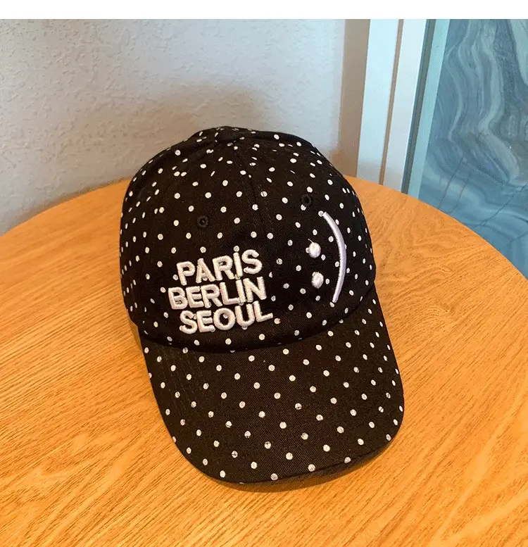 Paris Berlin Seoul Smiley Cap Women Casual Baseball Cap — feature 5