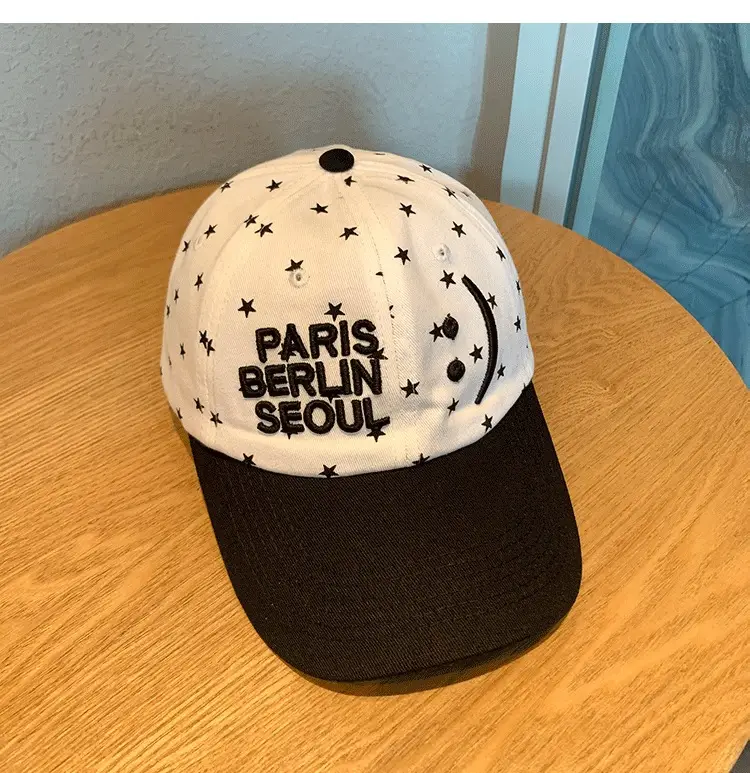 Paris Berlin Seoul Smiley Cap Women Casual Baseball Cap — feature 6