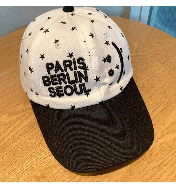 Paris Berlin Seoul Smiley Cap Women Casual Baseball Cap — feature 7