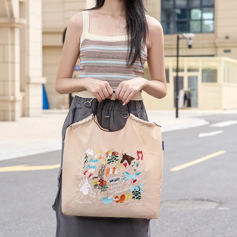 2025 Summer Embroidered Japanese Bag Blue Large Capacity — feature 10