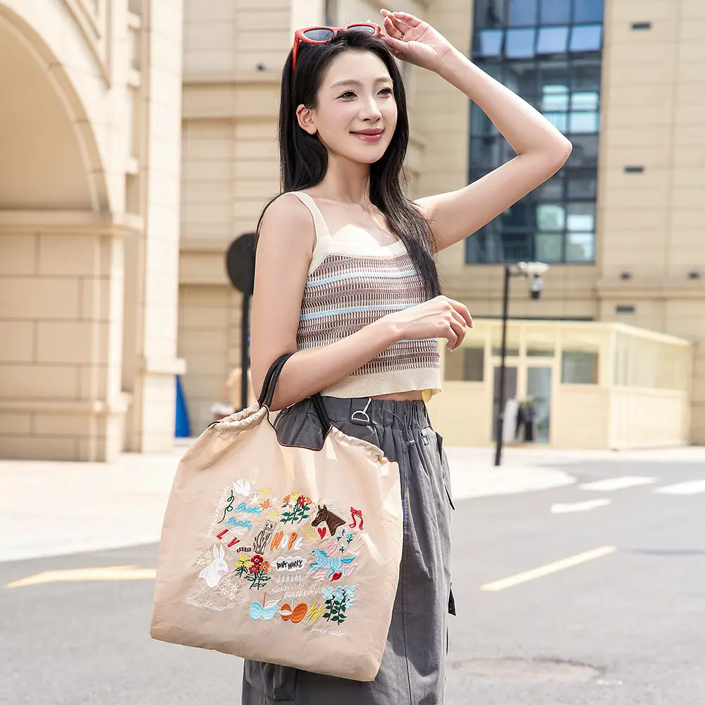 2025 Summer Embroidered Japanese Bag Blue Large Capacity — feature 11