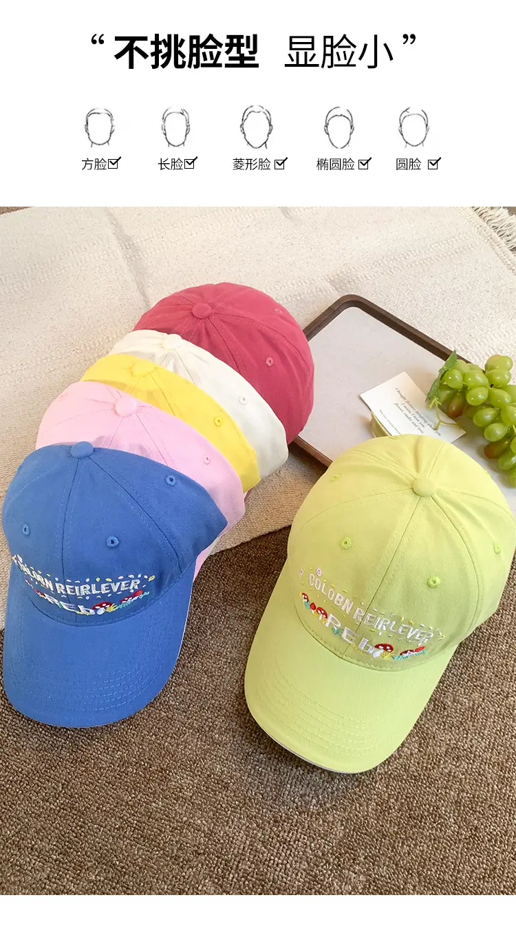Korean Style Floral Embroidered Baseball Cap for Women — feature 4