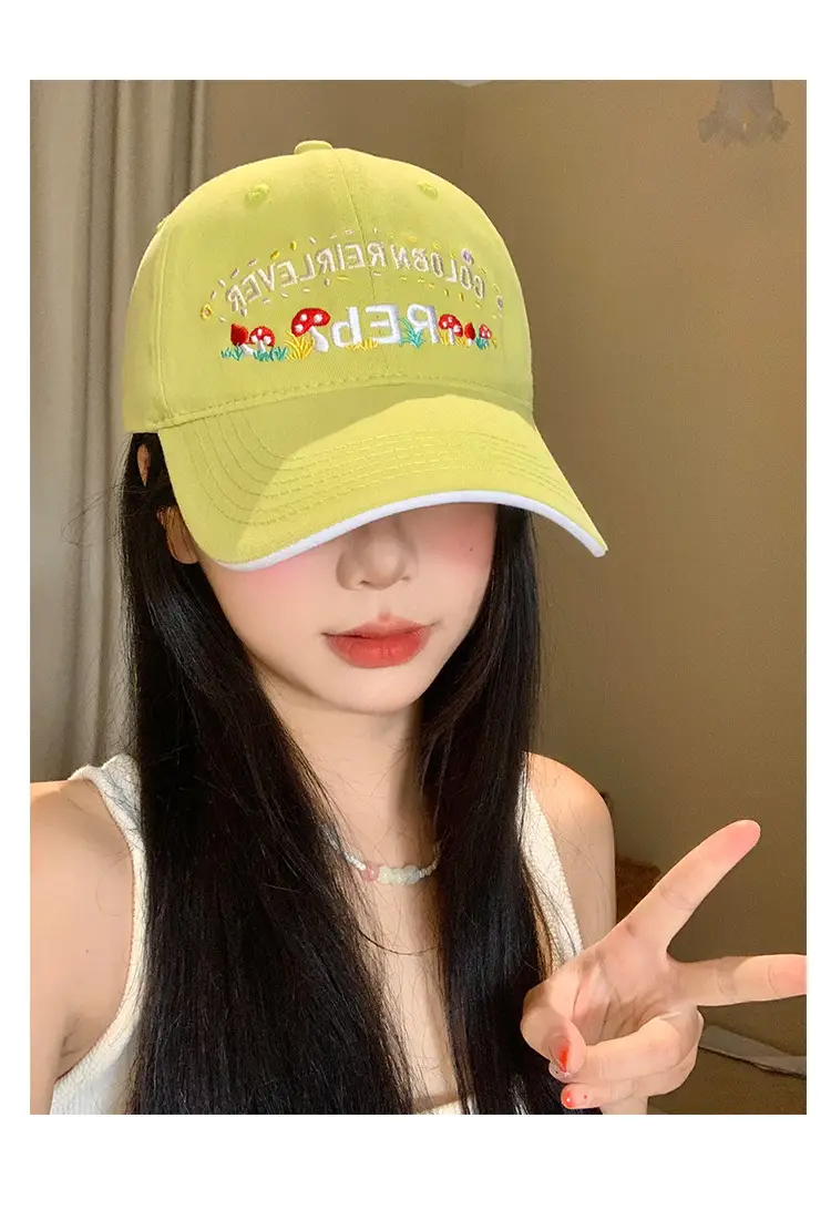 Korean Style Floral Embroidered Baseball Cap for Women — feature 7