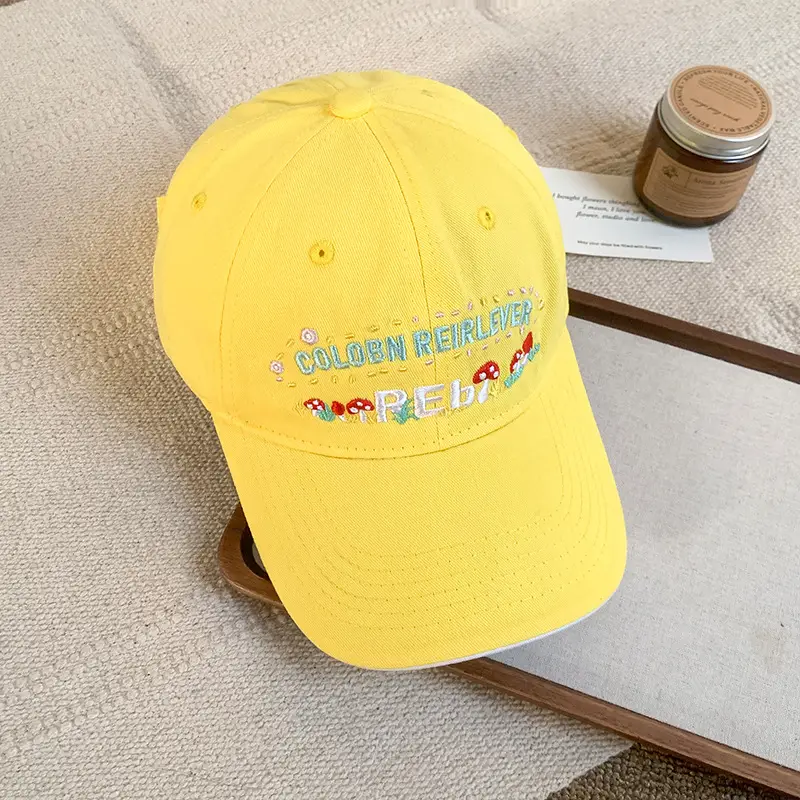 Korean Style Floral Embroidered Baseball Cap for Women - Image 3