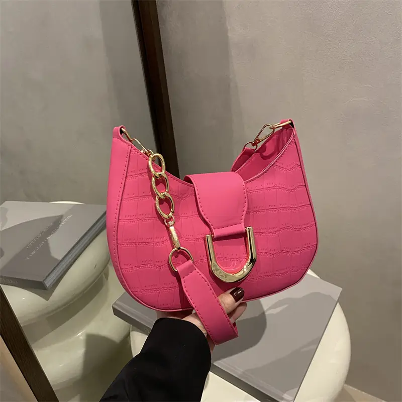 Pink Textured Shoulder Bag for Women — feature 22