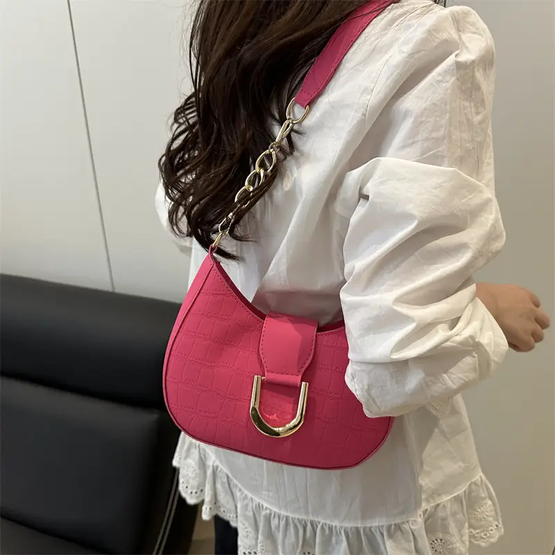 Pink Textured Shoulder Bag for Women — feature 28