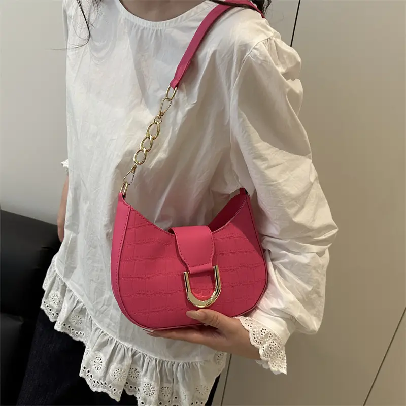 Pink Textured Shoulder Bag for Women — feature 29
