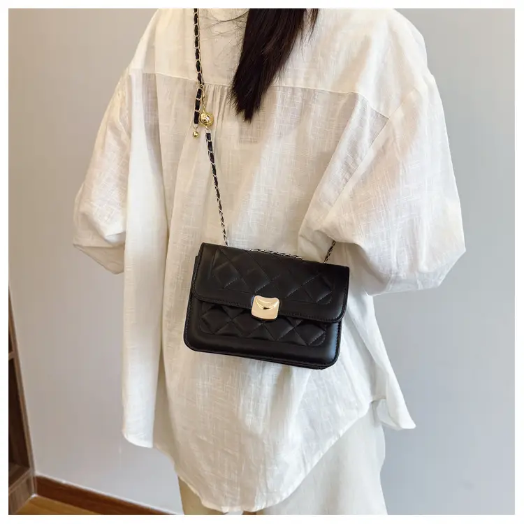 White Quilted Chain Crossbody Bag for Women — feature 10