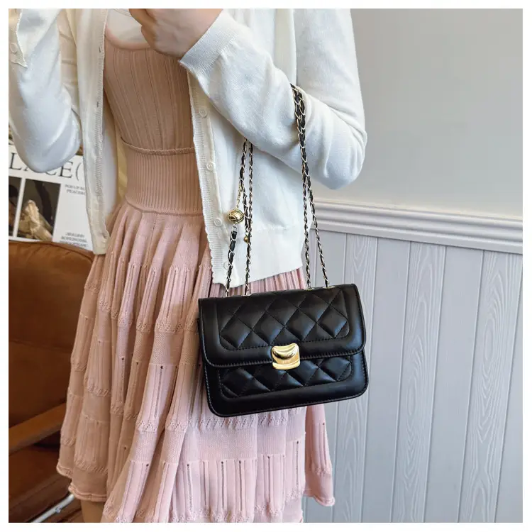 White Quilted Chain Crossbody Bag for Women — feature 13