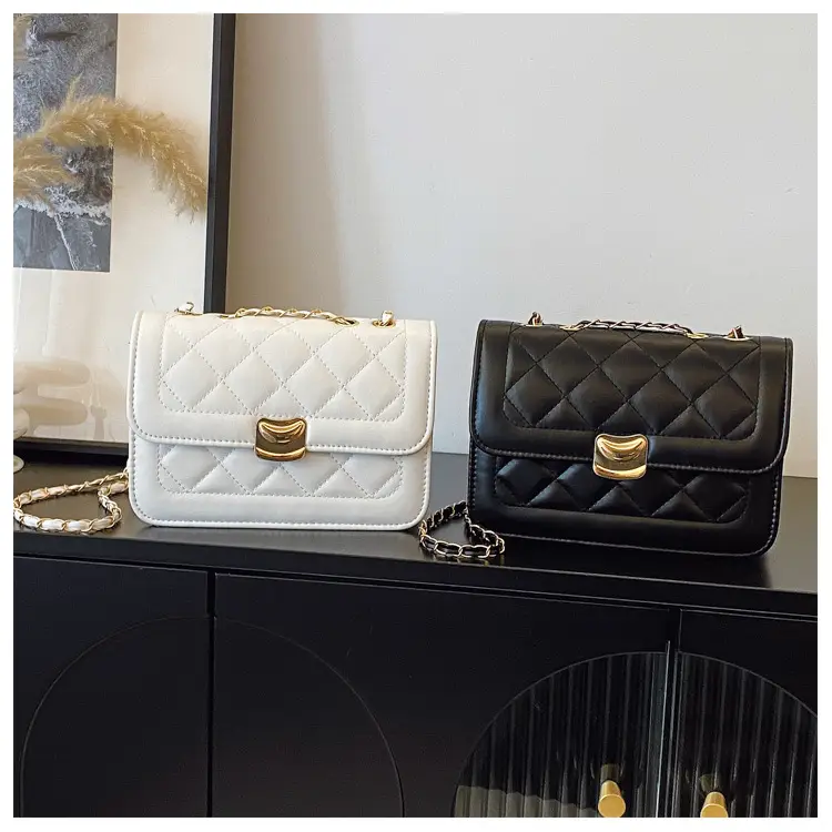 White Quilted Chain Crossbody Bag for Women — feature 22