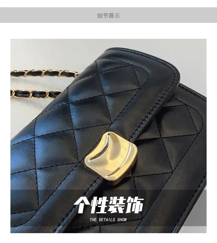 White Quilted Chain Crossbody Bag for Women — feature 3