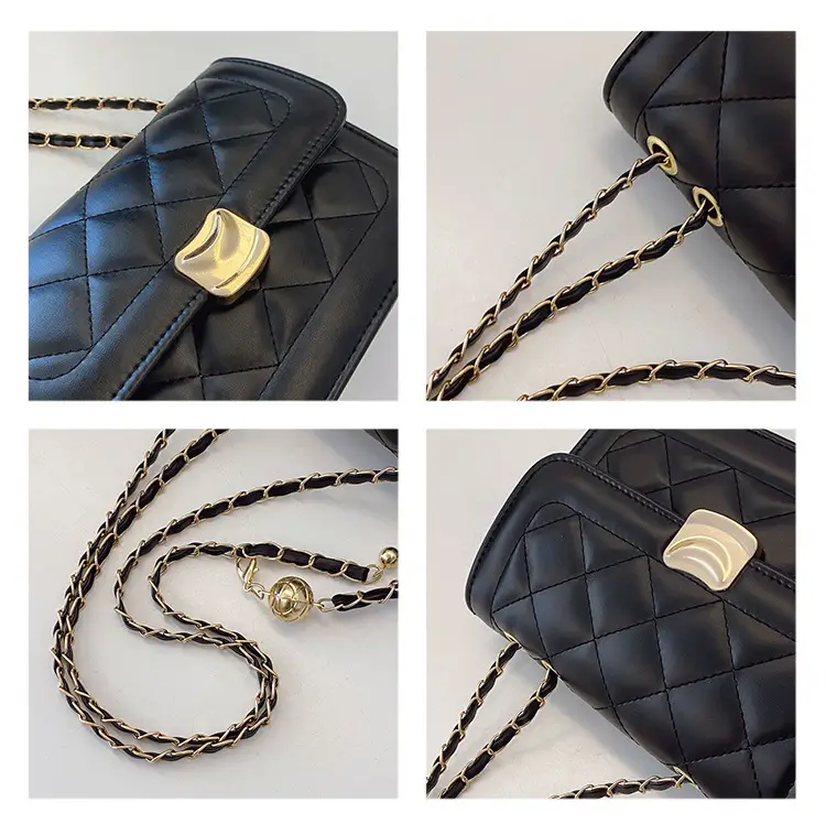White Quilted Chain Crossbody Bag for Women — feature 8