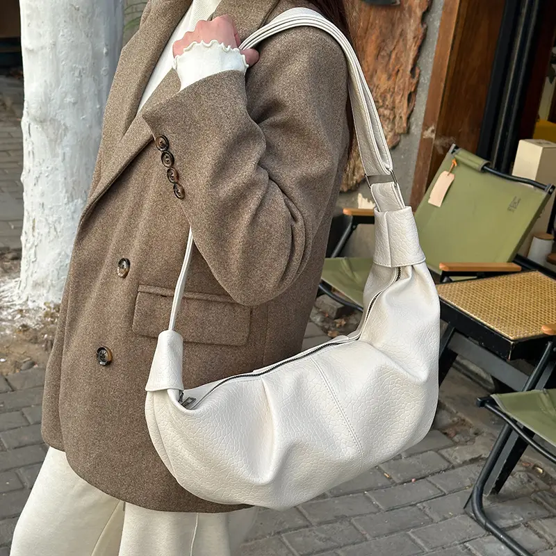 White Korean Retro Shoulder Crossbody Bag - Image 3
