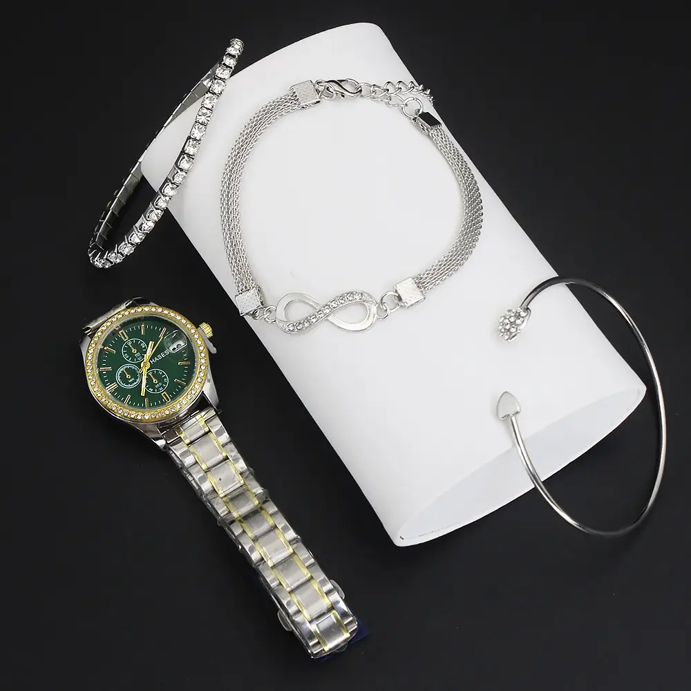 Women's Quartz Watch Set with Bracelet & Watch Finger — feature 12
