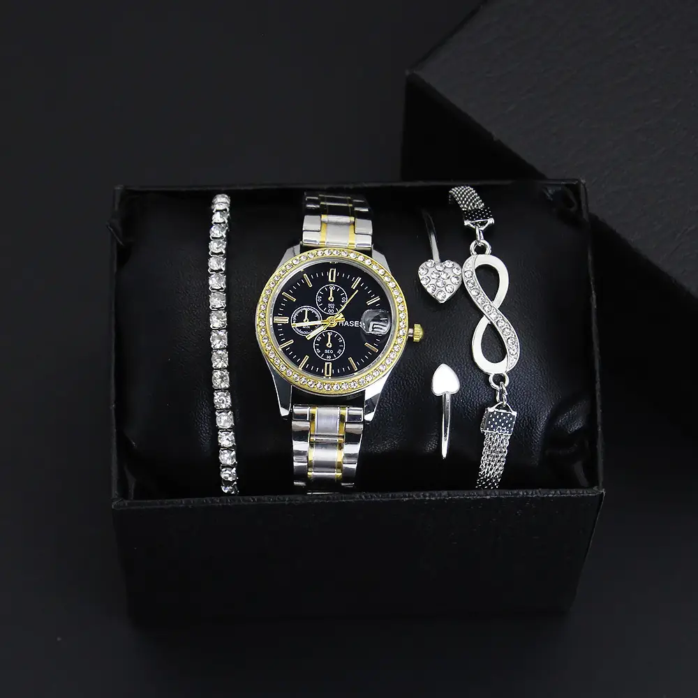 Women's Quartz Watch Set with Bracelet & Watch Finger - Image 5