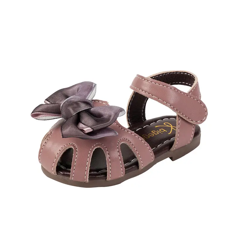 Girls' Pink Bow Sandals for 2025 Summer