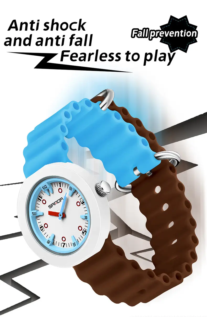 Sanda New Watch Imported Quartz Luminous Student Waterproof Exam Colorful Contrasting Children's Watch — feature 34