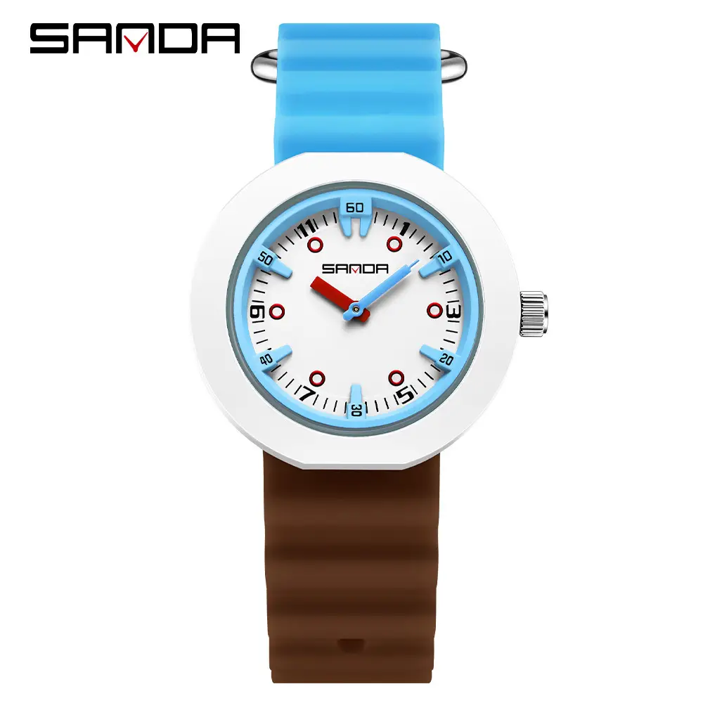 Sanda New Watch Imported Quartz Luminous Student Waterproof Exam Colorful Contrasting Children's Watch - Image 5