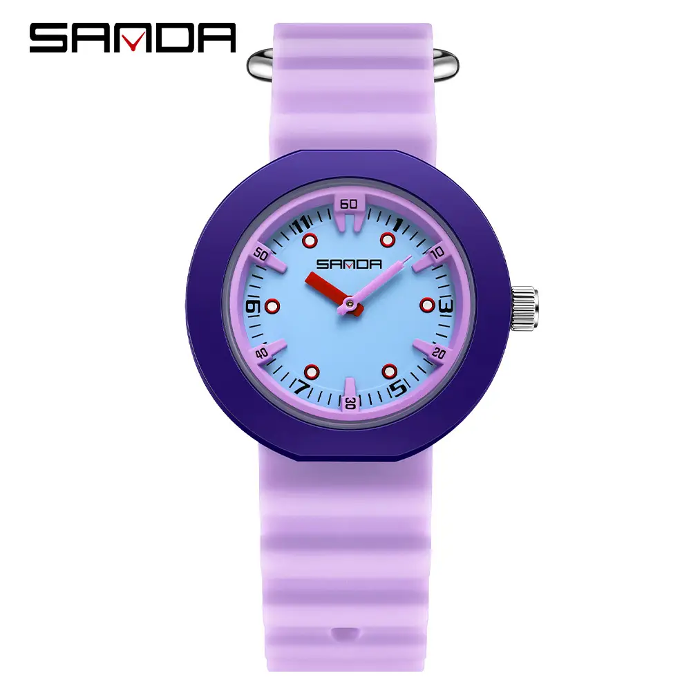 Sanda New Watch Imported Quartz Luminous Student Waterproof Exam Colorful Contrasting Children's Watch - Image 7