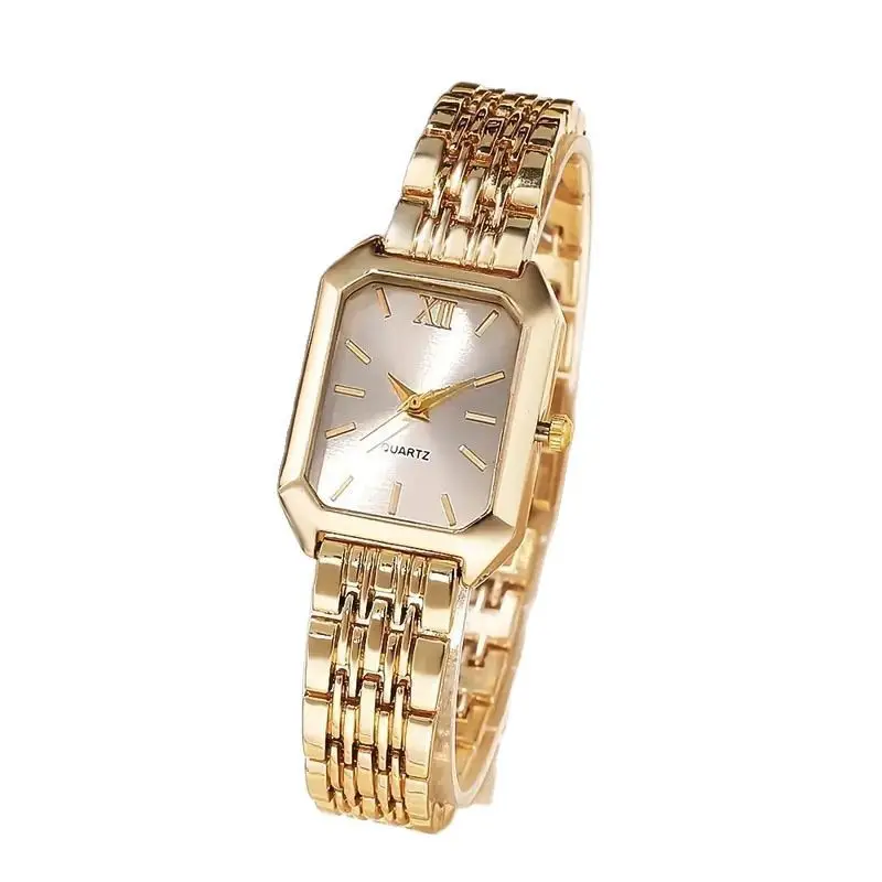 Gold Square Women's Quartz Watch with Green Dial - Image 7