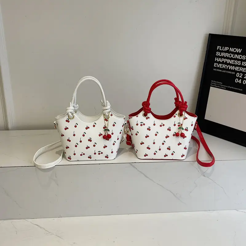 Cherry Print Crossbody Bag Red Handle 2025 - Image 8