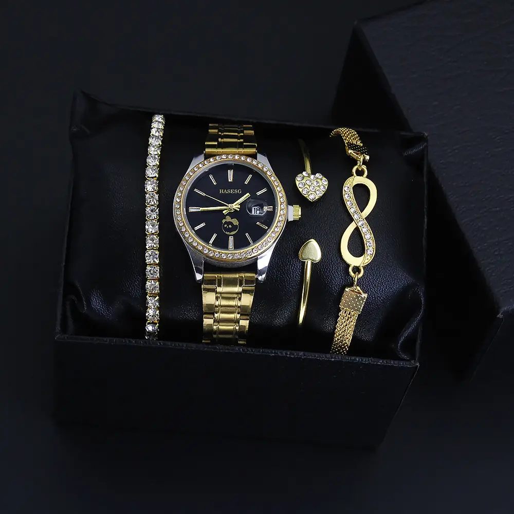Gold Plated 4-Piece Jewelry Set for Women - Image 3