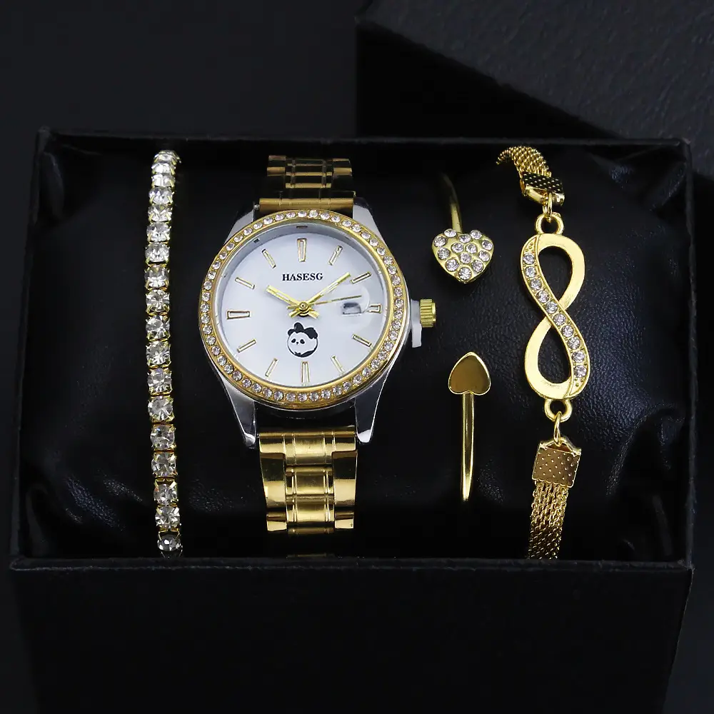Gold Plated 4-Piece Jewelry Set for Women - Image 4