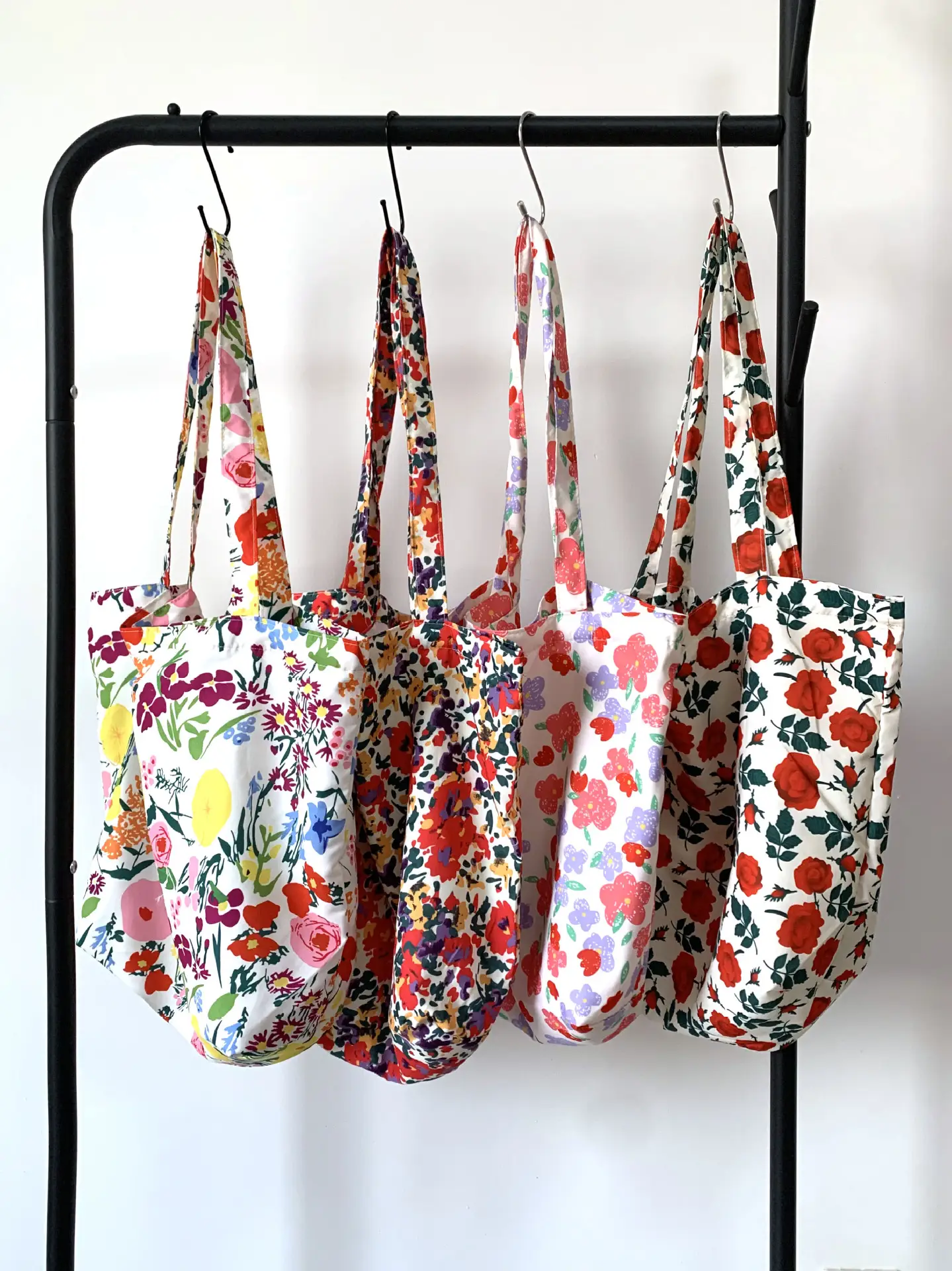 Retro Floral Canvas Bag for Women Travel Beach Shopping - Image 11