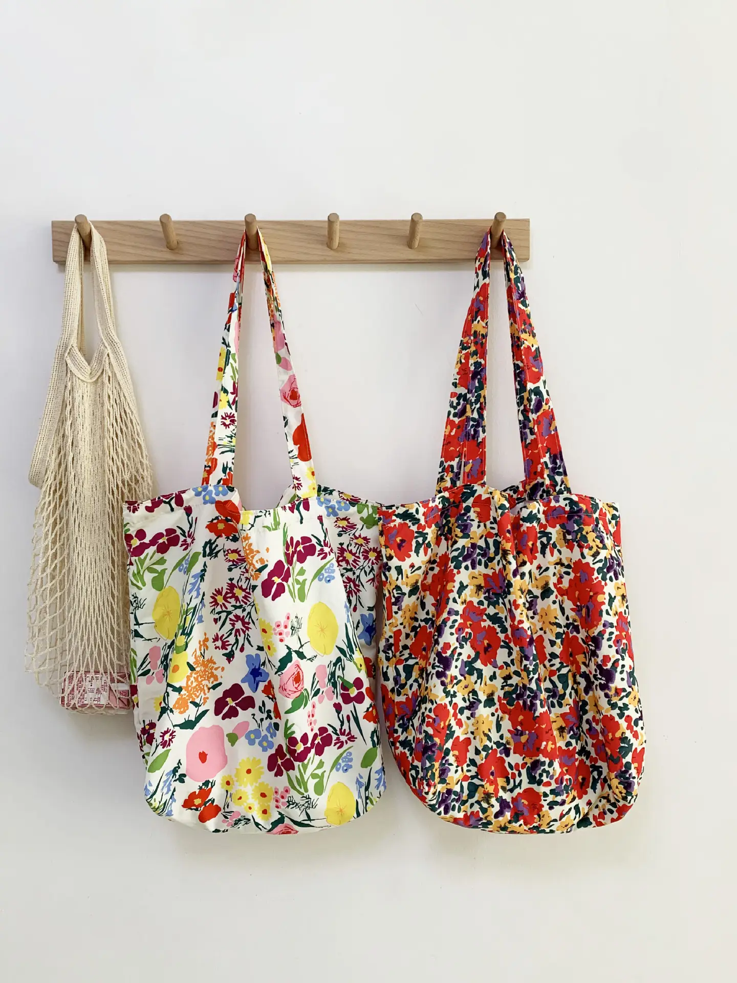 Retro Floral Canvas Bag for Women Travel Beach Shopping — feature 15