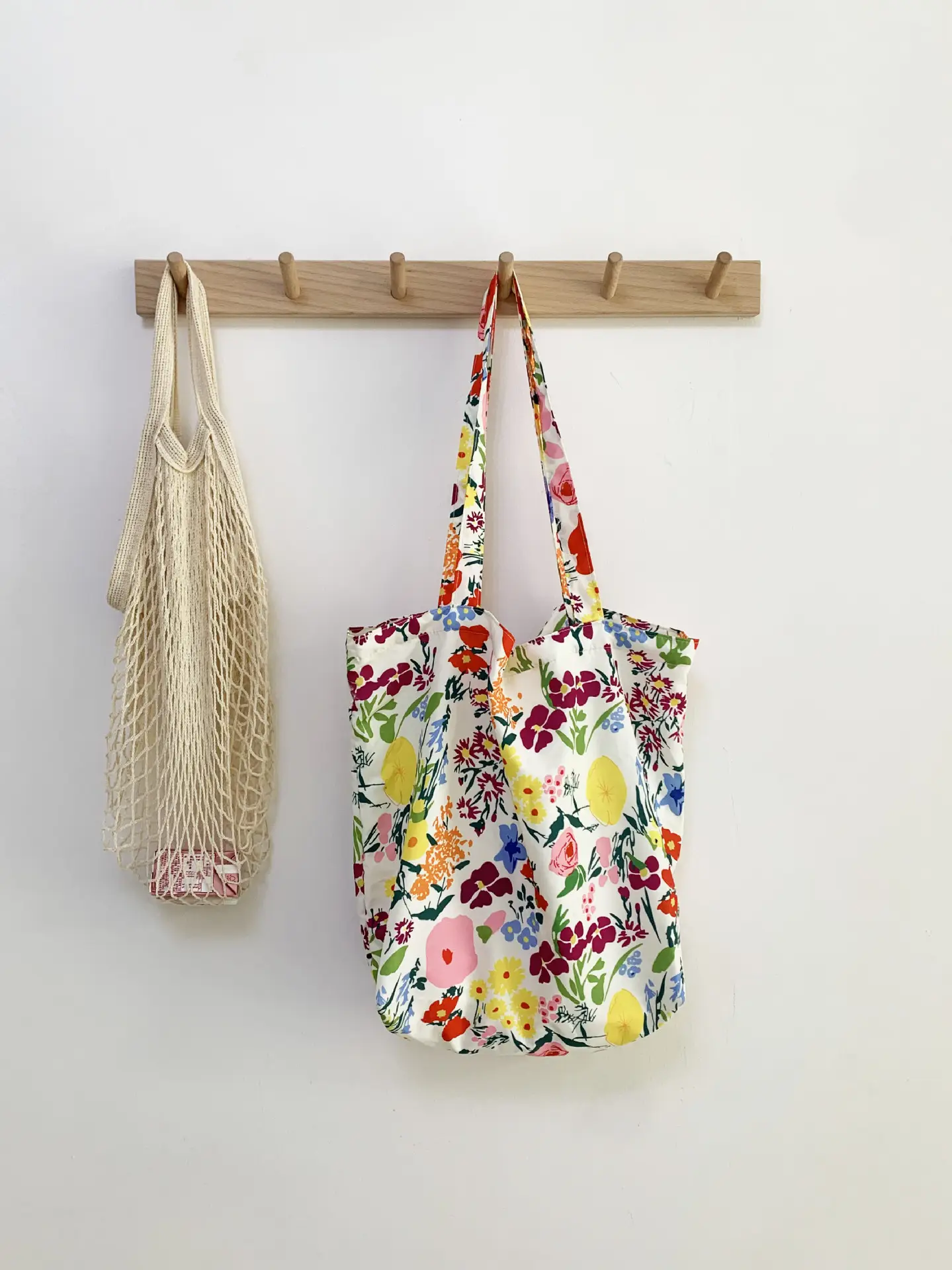 Retro Floral Canvas Bag for Women Travel Beach Shopping - Image 2