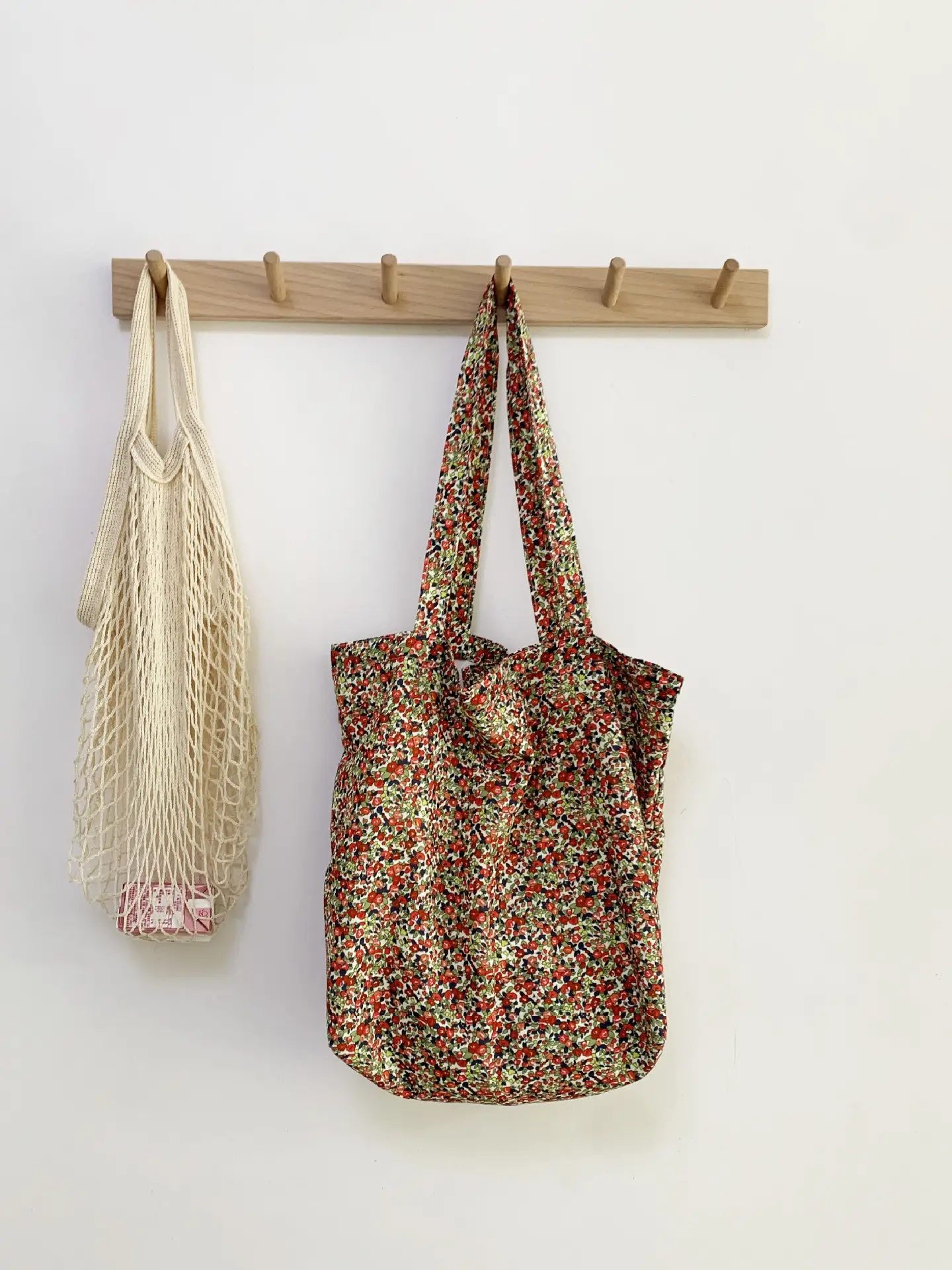 Retro Floral Canvas Bag for Women Travel Beach Shopping - Image 3