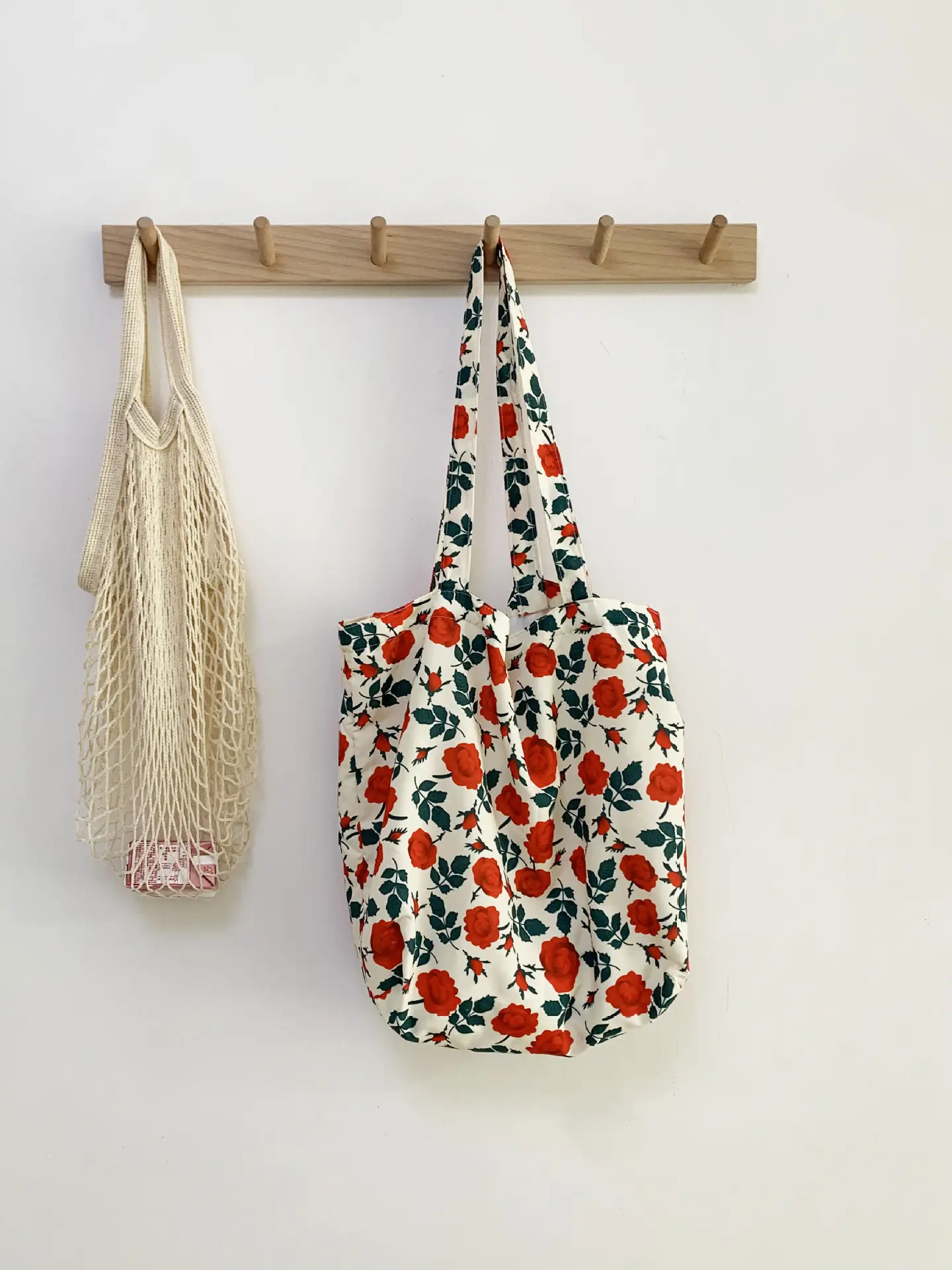 Retro Floral Canvas Bag for Women Travel Beach Shopping - Image 5